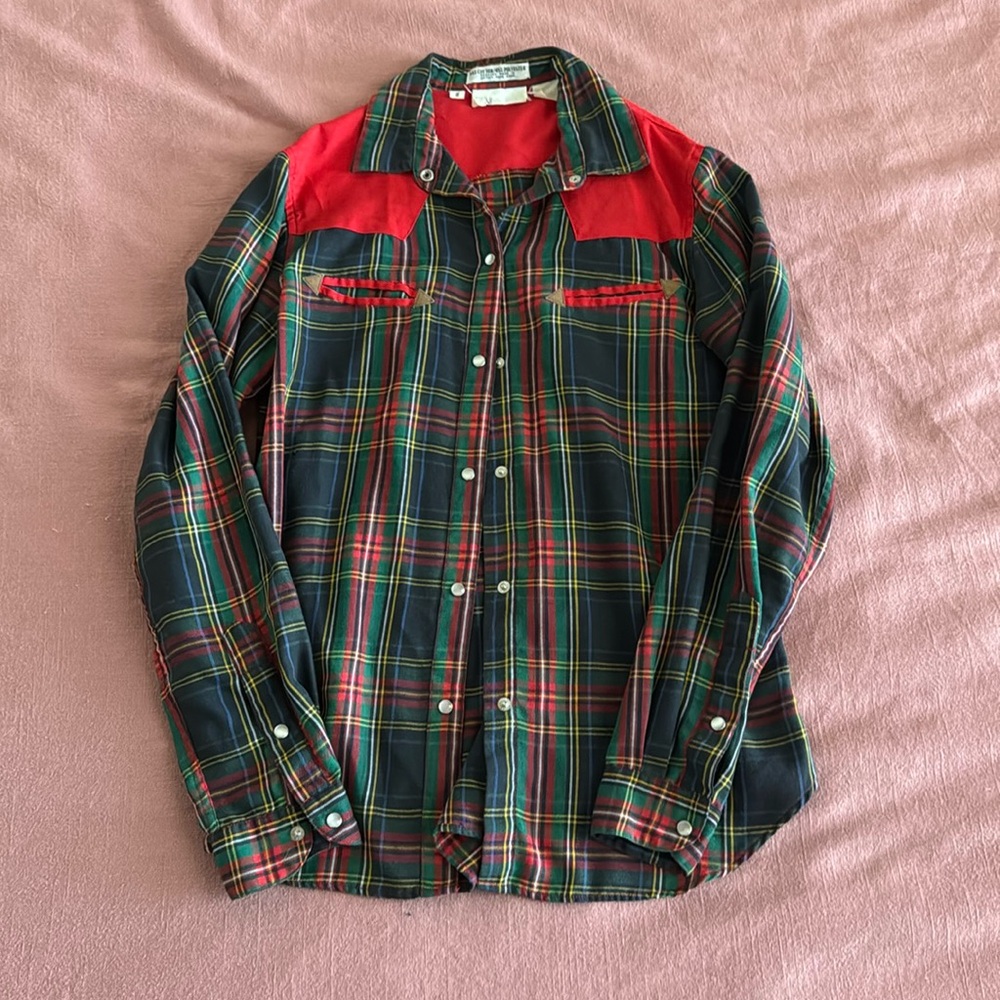 Vintage Plaid Levi’s Western Wear Button down shirt size small
